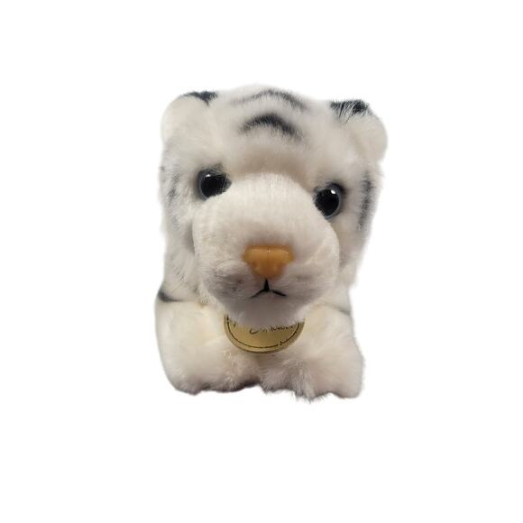 Aurora Miyoni White Tiger Cub Plush 9" Stuffed Animal Toy  Stripes, Soft Fur - Picture 3 of 11